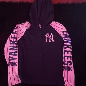 PINK X Yankees Zip up hoodie